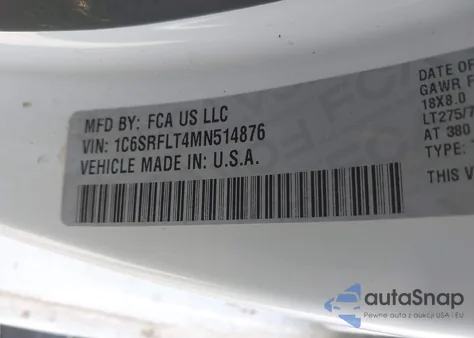 2021 Ram 1500 Rebel 4X4 5'7 Box from USA, damaged, VIN 1C6SRFLT4MN514876